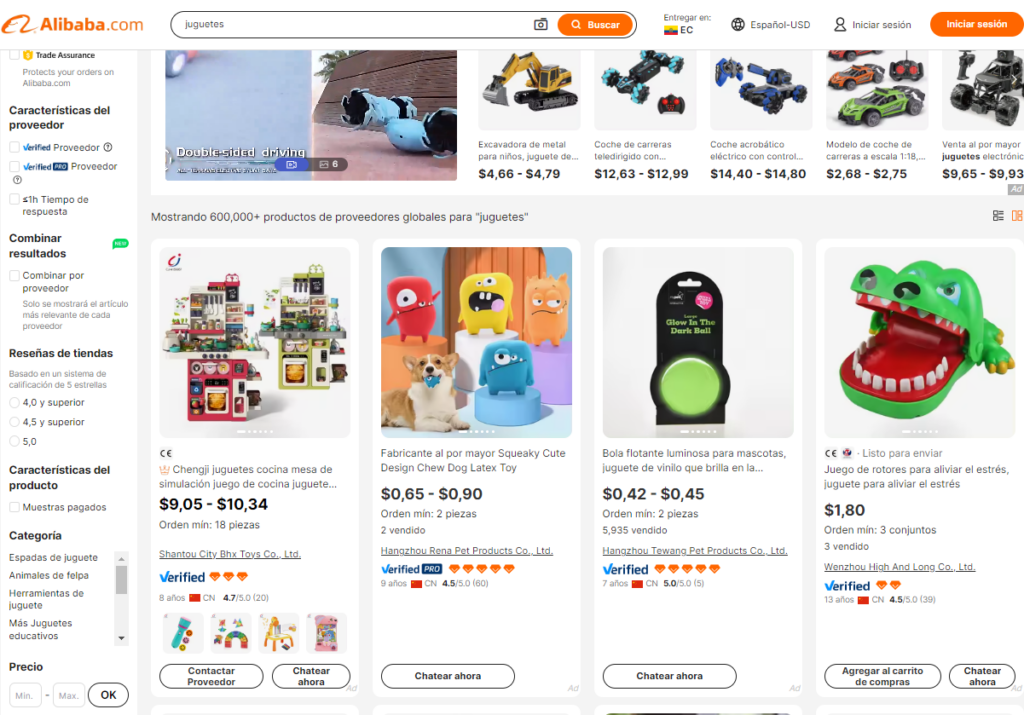 Cómo importar desde China Content 1 Comprar en Alibaba