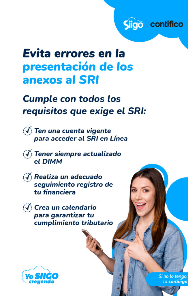 Anexos SRI Infografía Evita errores en la presentación de los anexos al SRI