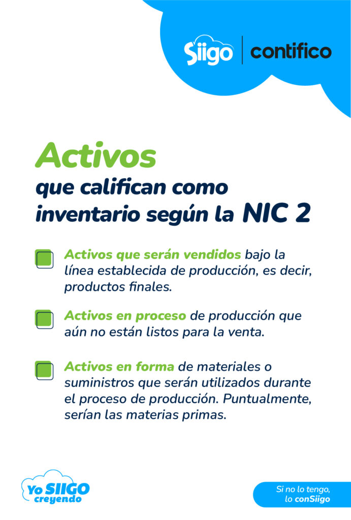Qué es la NIC 2 Infografía 2 Activos de inventario según la NIC 2